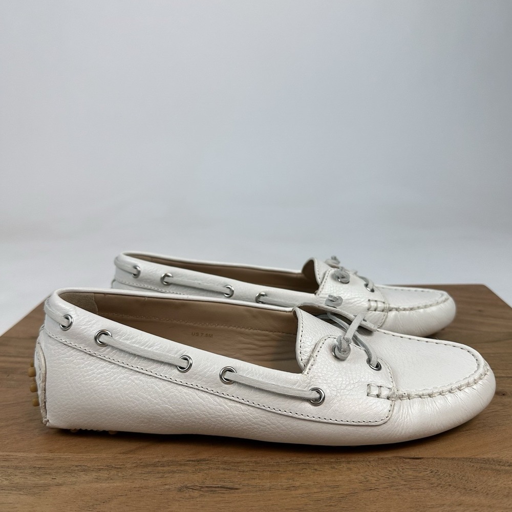 New Womens Veronica Beard Jia‎ Boat Shoe Leather Shoes Size 7.5 M